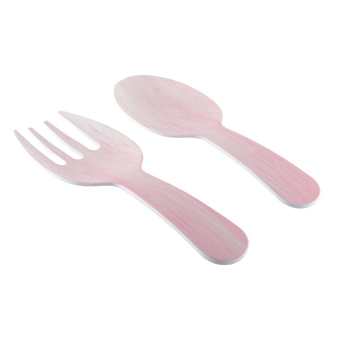 - Couverts A Salade Rose En Melamine 27X9.5X1Cm